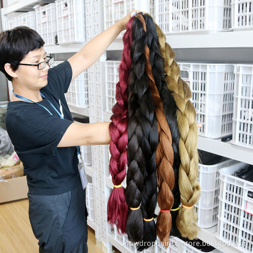 Twist Color Super Custom Wholesale Synthetic Braiding Braids 82 Inch Jumbo Box Ultra Braid Hair